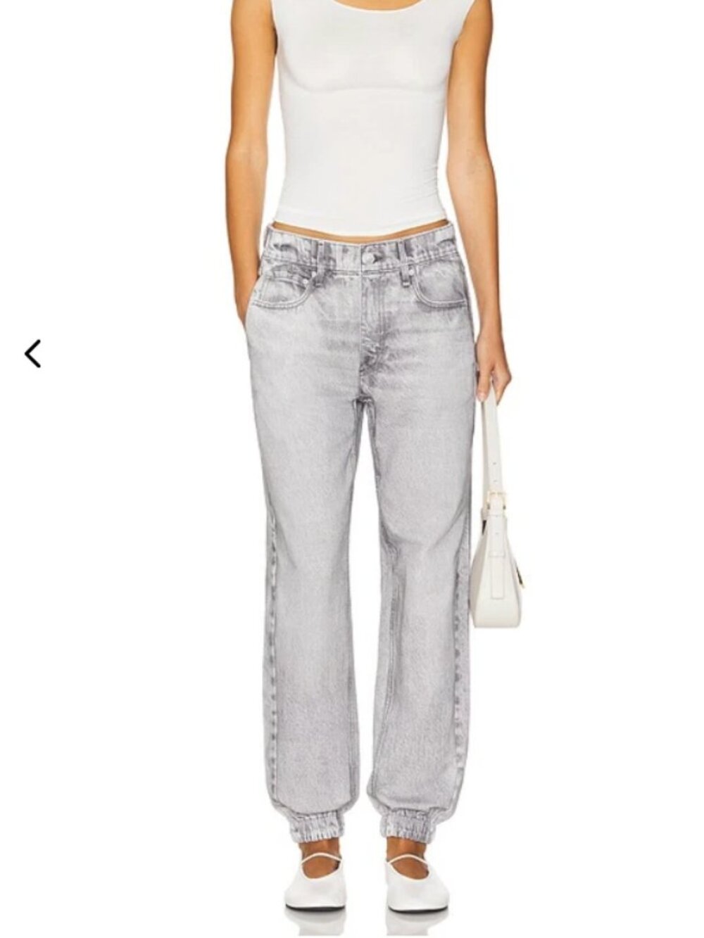 Rag & Bone Miramar Trompe L’Oeil Cotton Jogger Sweatpants – Icy Grey - Medium